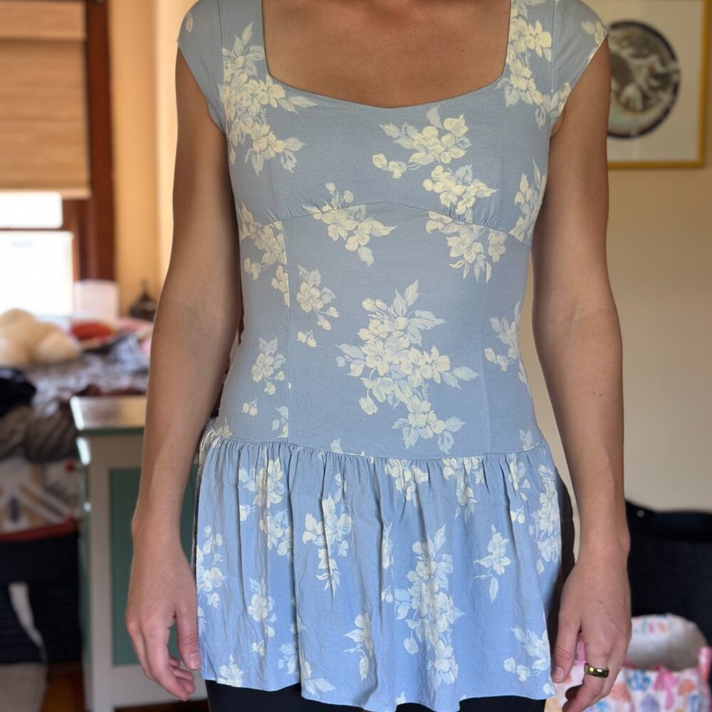 Reformation Light Blue Mini Dress